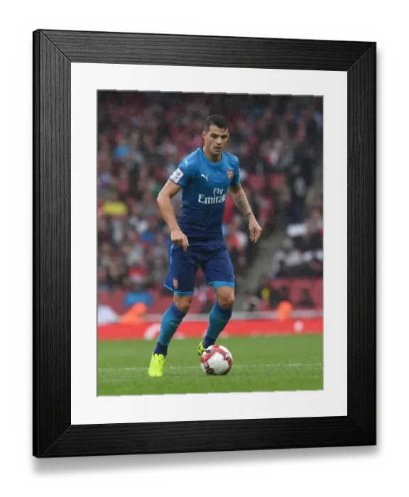 Framed Print : Granit Xhaka: Arsenal's Midfield Maestro in Action against SL Benfica, Emirates Cup 2017-18 Framed Print : Granit Xhaka: Arsenal's Midfield Maestro in Action against SL Benfica, Emirates Cup 2017-18