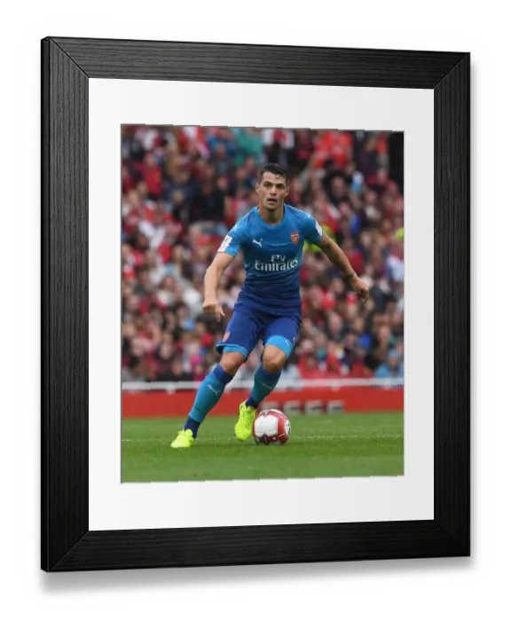 Framed Print : Granit Xhaka: Arsenal's Midfield Mastermind in Action against SL Benfica, Emirates Cup 2017-18 Framed Print : Granit Xhaka: Arsenal's Midfield Mastermind in Action against SL Benfica, Emirates Cup 2017-18