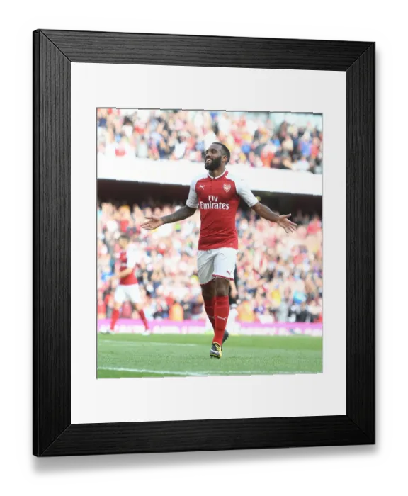 Framed Print : Alex Lacazette Scores the Opener: Arsenal vs Seville, Emirates Cup 2017-18