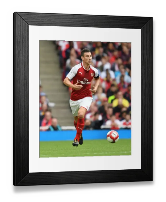 Framed Print : Laurent Koscielny in Action: Arsenal vs Sevilla, Emirates Cup 2017-18
