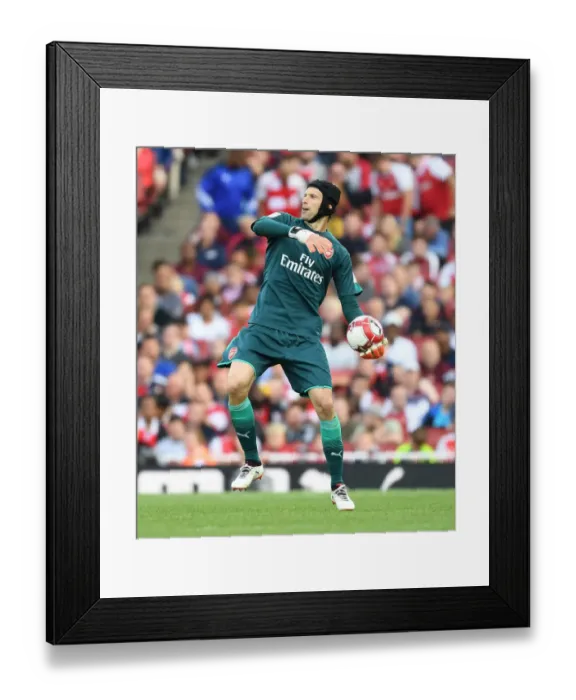 Framed Print : Petr Cech in Action: Arsenal vs Sevilla FC - Emirates Cup 2017-18