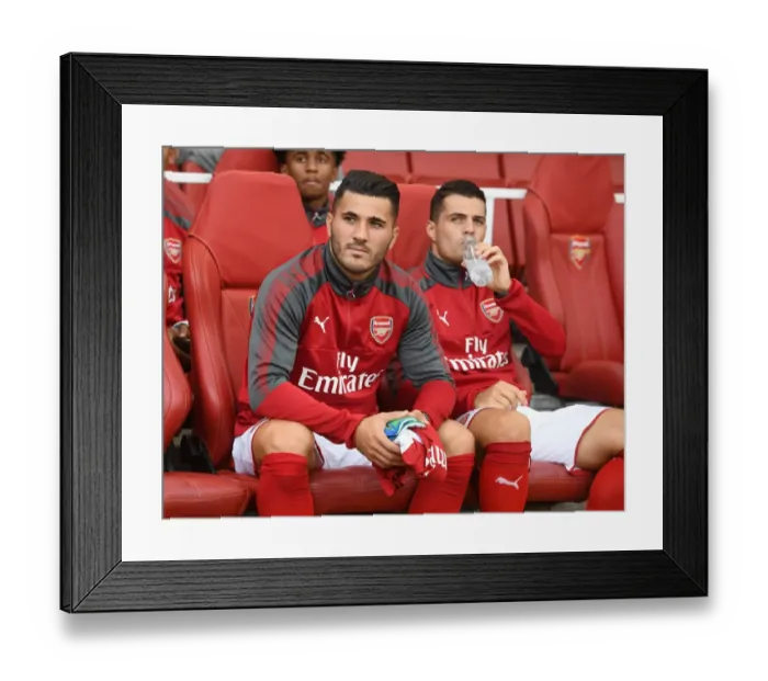 Framed Print : Sead Kolasinac in Action: Arsenal vs Sevilla FC - Emirates Cup 2017-18