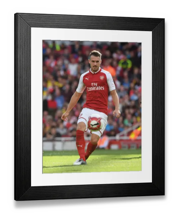 Framed Print : Arsenal's Aaron Ramsey in Action against Sevilla at the Emirates Cup 2017-18