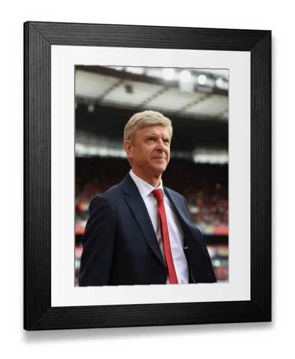 Framed Print : Arsene Wenger Leads Arsenal Against Sevilla in the Emirates Cup (2017-18)