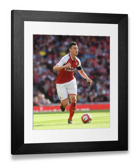 Framed Print : Arsenal's Laurent Koscielny in Action Against Sevilla at Emirates Cup 2017-18