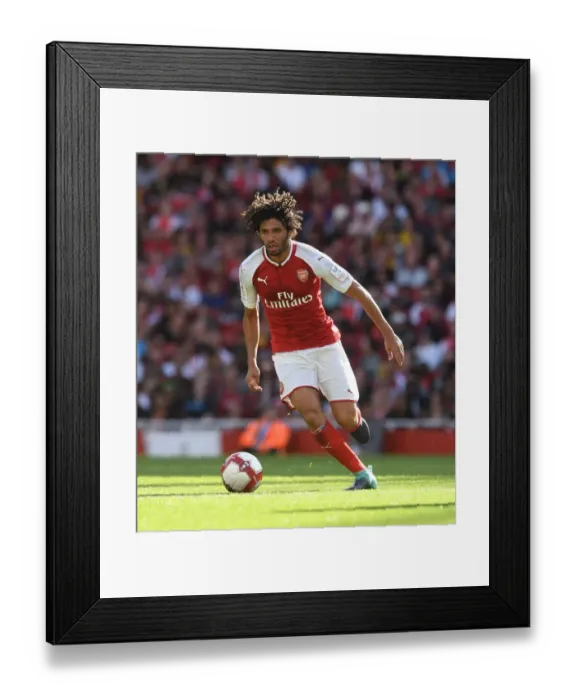 Framed Print : Mohamed Elneny in Action: Arsenal vs Sevilla - Emirates Cup 2017-18