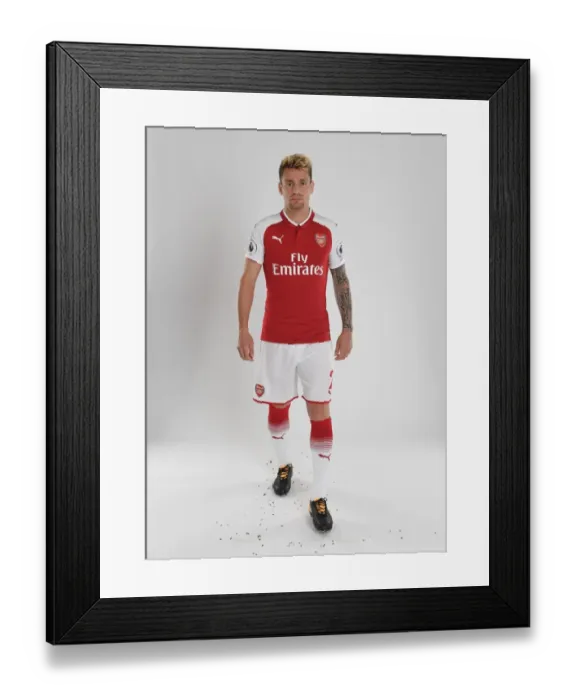 Framed Print : Arsenal FC 2017-18 Team Photocall: Mathieu Debuchy