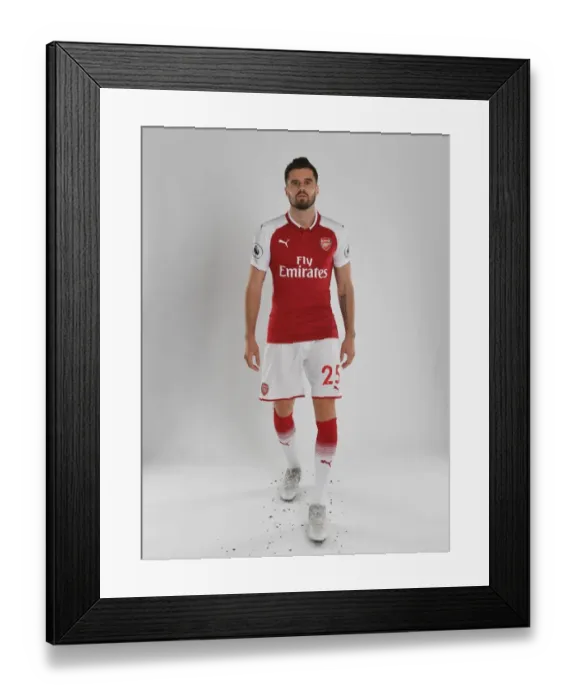Framed Print : Arsenal Football Club 2017-18: Carl Jenkinson's Team Photocall