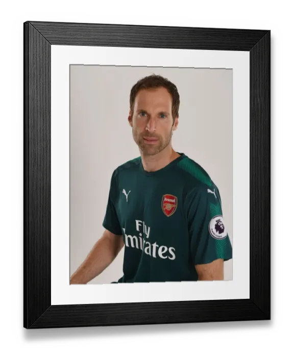 Framed Print : Arsenal FC: Petr Cech at 2017-18 Team Photocall Framed Print : Arsenal FC: Petr Cech at 2017-18 Team Photocall