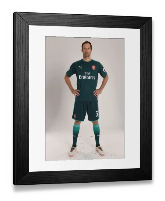 Framed Print : Arsenal FC 2017-18 Team: Petr Cech at Team Photocall Framed Print : Arsenal FC 2017-18 Team: Petr Cech at Team Photocall