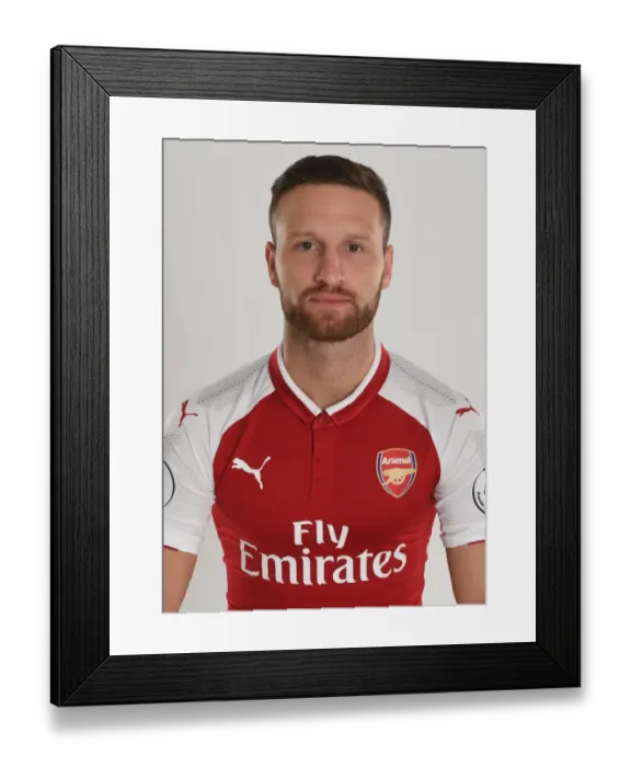 Framed Print : Arsenal Football Club 2017-18: Shkodran Mustafi's Portrait Framed Print : Arsenal Football Club 2017-18: Shkodran Mustafi's Portrait