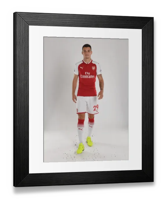 Framed Print : Granit Xhaka: Arsenal Football Club 2017-18 Team Photocall Framed Print : Granit Xhaka: Arsenal Football Club 2017-18 Team Photocall