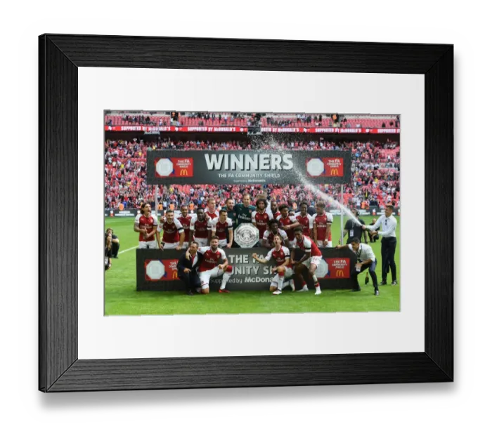 Framed Print : Arsenal Celebrate FA Community Shield Win Against Chelsea (2017-18)