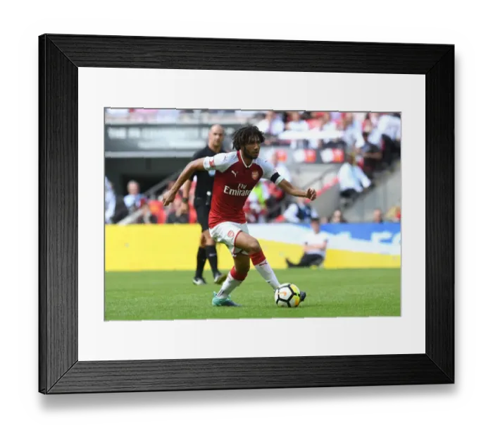 Framed Print : Mohamed Elneny: Arsenal's Midfield Maestro Shines in FA Community Shield Clash Against Chelsea (2017-18) Framed Print : Mohamed Elneny: Arsenal's Midfield Maestro Shines in FA Community Shield Clash Against Chelsea (2017-18)