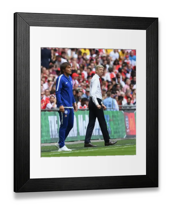 Framed Print : Arsene Wenger and Arsenal Face Chelsea in FA Community Shield Showdown
