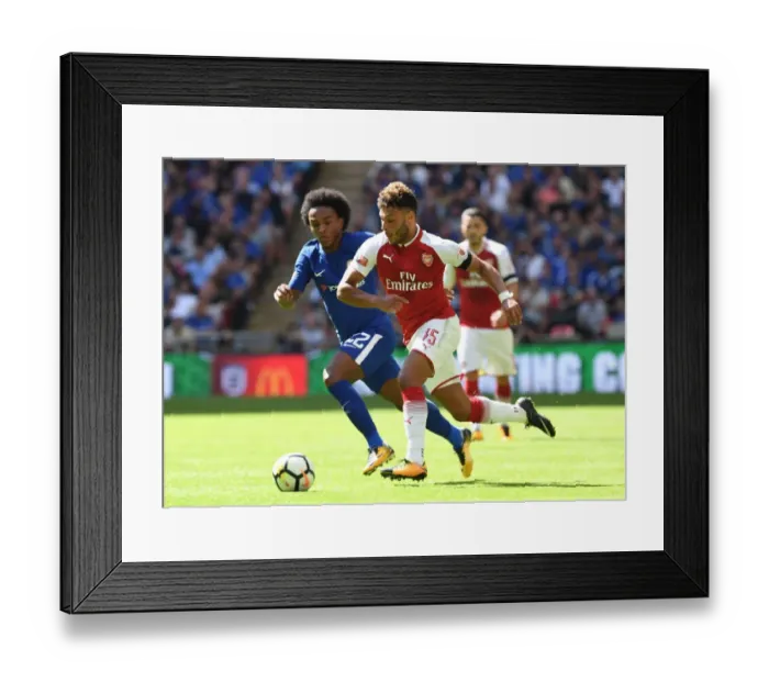 Framed Print : Clash of Wings: Oxlade-Chamberlain vs. Willian - Arsenal vs. Chelsea, FA Community Shield 2017-18 Framed Print : Clash of Wings: Oxlade-Chamberlain vs. Willian - Arsenal vs. Chelsea, FA Community Shield 2017-18