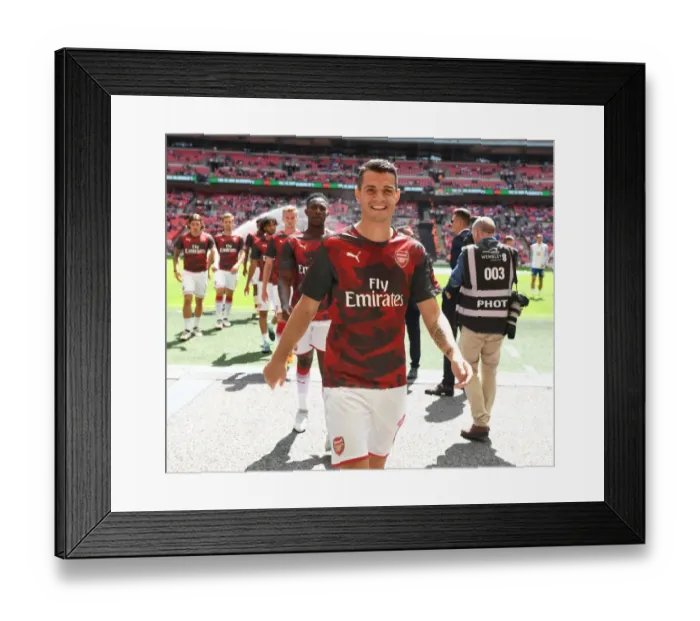 Framed Print : Granit Xhaka: Arsenal's Steely Gaze Ahead of Chelsea Showdown - FA Community Shield 2017-18 Framed Print : Granit Xhaka: Arsenal's Steely Gaze Ahead of Chelsea Showdown - FA Community Shield 2017-18