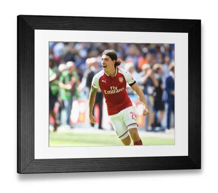 Framed Print : Hector Bellerin: Arsenal's Exultant FA Community Shield Triumph over Chelsea Framed Print : Hector Bellerin: Arsenal's Exultant FA Community Shield Triumph over Chelsea