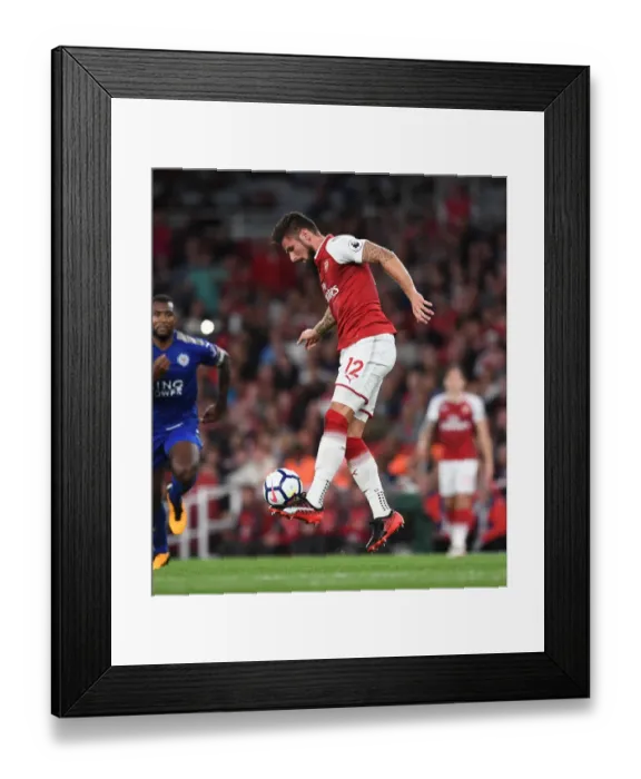 Framed Print : Olivier Giroud (Arsenal). Arsenal 4: 3 Leicester City. Premier League. Emirates Stadium Framed Print : Olivier Giroud (Arsenal). Arsenal 4: 3 Leicester City. Premier League. Emirates Stadium