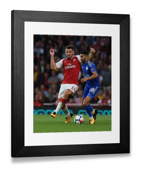 Framed Print : Sead Kolasinac vs. Riyad Mahrez: A Premier League Showdown at the Emirates Framed Print : Sead Kolasinac vs. Riyad Mahrez: A Premier League Showdown at the Emirates