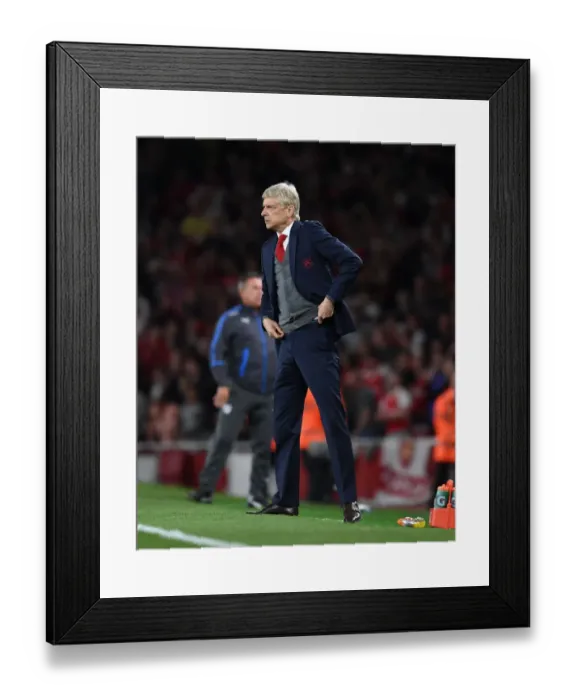 Framed Print : Arsene Wenger vs Leicester City: 2017-18 Premier League Showdown - Arsenal's Manager in Action