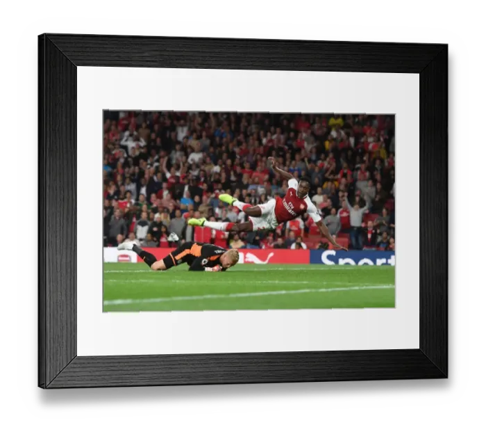 Framed Print : Danny Welbeck Scores Past Kasper Schmeichel: Arsenal's Second Goal vs Leicester City (2017-18) Framed Print : Danny Welbeck Scores Past Kasper Schmeichel: Arsenal's Second Goal vs Leicester City (2017-18)