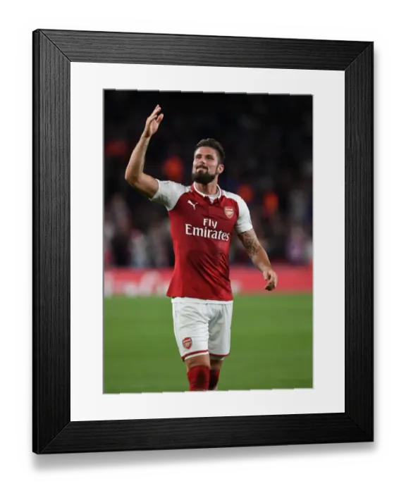 Framed Print : Olivier Giroud: Arsenal's Hero in Victory Over Leicester City (2017-18) Framed Print : Olivier Giroud: Arsenal's Hero in Victory Over Leicester City (2017-18)