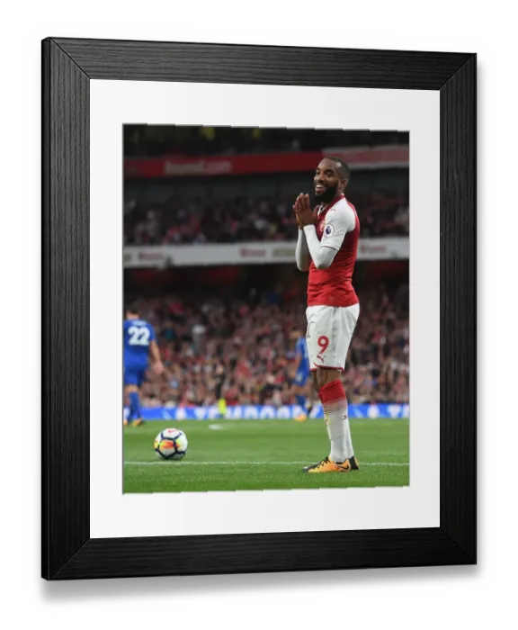 Framed Print : Alex Lacazette in Action: Arsenal vs Leicester City, Premier League 2017-18 Framed Print : Alex Lacazette in Action: Arsenal vs Leicester City, Premier League 2017-18