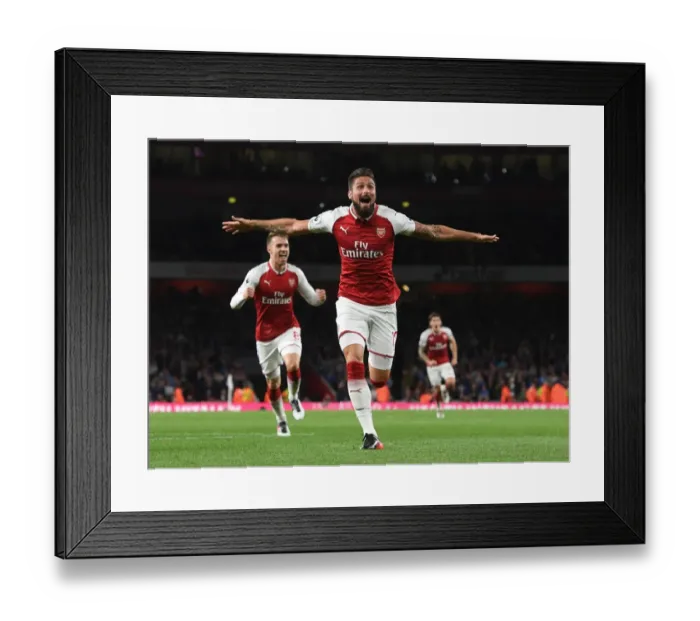 Framed Print : Arsenal's August Dominance: Olivier Giroud's Brace vs. Leicester City (2017) Framed Print : Arsenal's August Dominance: Olivier Giroud's Brace vs. Leicester City (2017)