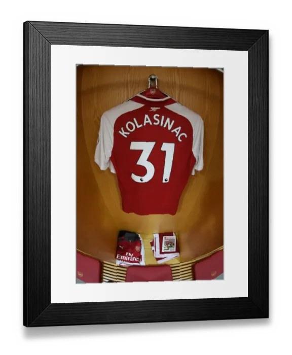 Framed Print : Sead Kolasinac's Hanging Shirt: Arsenal vs Leicester City, Premier League 2017-18 Framed Print : Sead Kolasinac's Hanging Shirt: Arsenal vs Leicester City, Premier League 2017-18