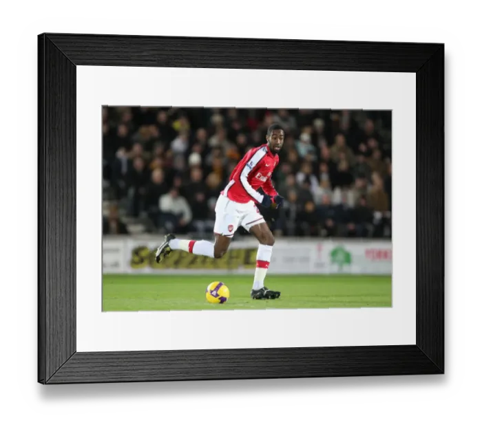 Framed Print : Dominant Arsenal: Johan Djourou Shines in 3-1 Victory Over Hull City (17 / 1 / 2009)