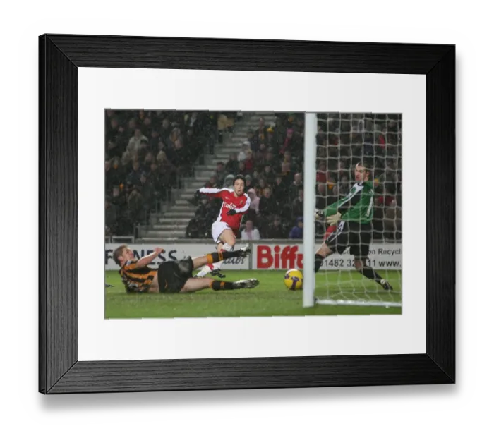Framed Print : Nasri's Brilliant Strike: Arsenal's 3-1 Victory Over Hull City (17 / 1 / 2009)