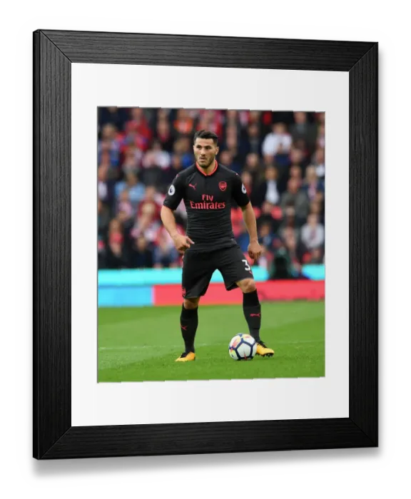 Framed Print : Sead Kolasinac in Action: Arsenal vs. Stoke City, Premier League 2017-18 Framed Print : Sead Kolasinac in Action: Arsenal vs. Stoke City, Premier League 2017-18