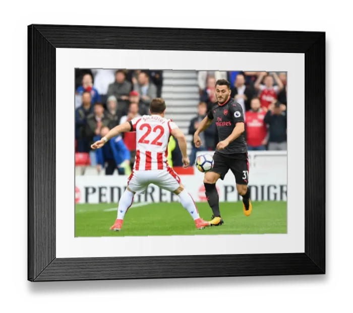 Framed Print : Stoke City vs Arsenal: A Battle Between Shaqiri and Kolasinac Framed Print : Stoke City vs Arsenal: A Battle Between Shaqiri and Kolasinac