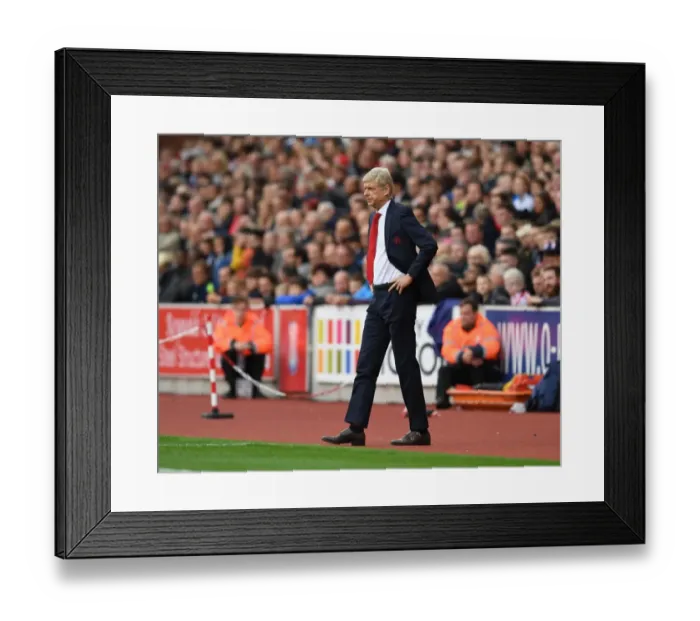 Framed Print : Arsene Wenger at Stoke City: Premier League Clash August 2017 Framed Print : Arsene Wenger at Stoke City: Premier League Clash August 2017