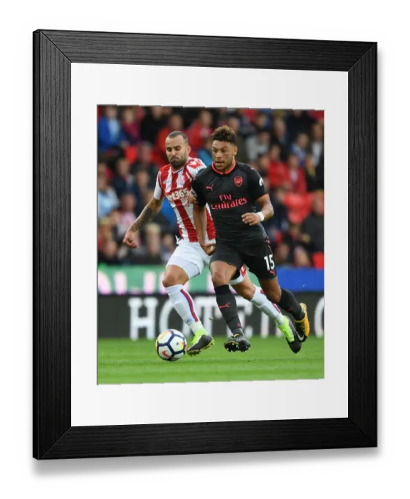 Framed Print : Alex Oxlade-Chamberlain Outsmarts Jese: A Premier League Battle at Stoke City, 2017-18 Framed Print : Alex Oxlade-Chamberlain Outsmarts Jese: A Premier League Battle at Stoke City, 2017-18