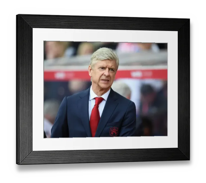 Framed Print : Arsene Wenger: Stoke City vs Arsenal, Premier League 2017-18 Framed Print : Arsene Wenger: Stoke City vs Arsenal, Premier League 2017-18