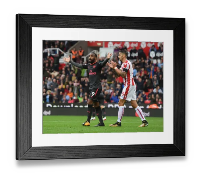Framed Print : Disallowed Goal: Alex Lacazette's Frustrating Moment at Stoke City (2017-18)