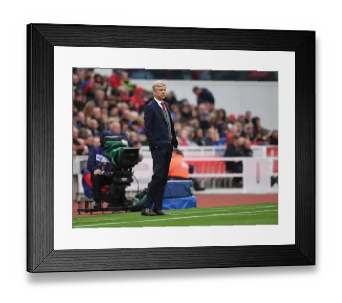 Framed Print : Arsene Wenger at Stoke City: Premier League Showdown 2017-18 Framed Print : Arsene Wenger at Stoke City: Premier League Showdown 2017-18