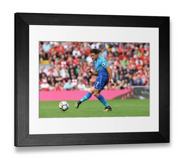 Framed Print : Alexis Sanchez: Intense Battle at Anfield - Liverpool vs Arsenal, Premier League 2017-18