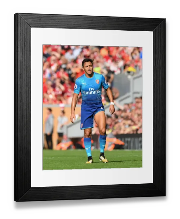 Framed Print : Intense Rivalry: Alexis Sanchez in the Premier League Showdown (2017-18) - Liverpool vs Arsenal