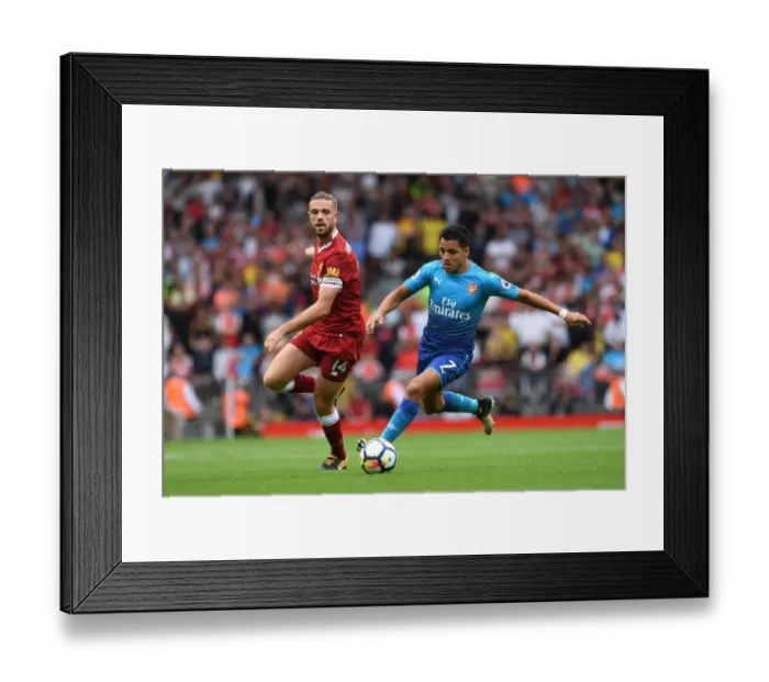 Framed Print : Clash of the Midfield Titans: Sanchez vs. Henderson - Premier League Showdown Framed Print : Clash of the Midfield Titans: Sanchez vs. Henderson - Premier League Showdown