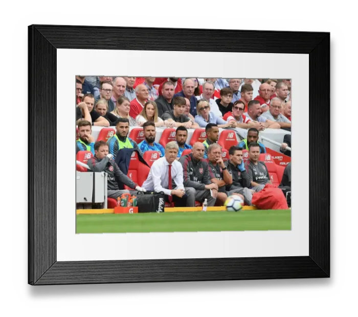 Framed Print : Arsene Wenger at Anfield: A Premier League Battle between Liverpool and Arsenal (2017-18)