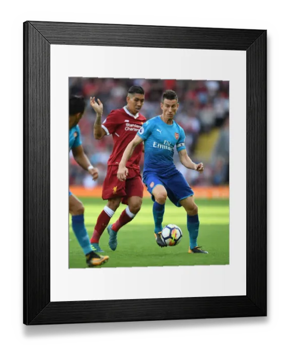 Framed Print : Koscielny vs. Firmino: Battle at Anfield - Liverpool vs. Arsenal, Premier League 2017-18 Framed Print : Koscielny vs. Firmino: Battle at Anfield - Liverpool vs. Arsenal, Premier League 2017-18