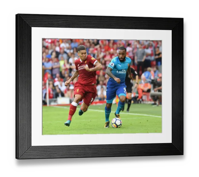 Framed Print : Clash of the Premier League Strikers: Lacazette vs. Firmino - A Riveting Showdown between Arsenal's Lacazette and Liverpool's Firmino (August 2017) Framed Print : Clash of the Premier League Strikers: Lacazette vs. Firmino - A Riveting Showdown between Arsenal's Lacazette and Liverpool's Firmino (August 2017)