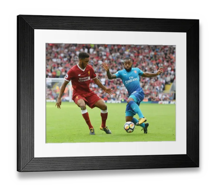 Framed Print : Clash of Titans: Lacazette vs. Gomez - Premier League Showdown: Liverpool vs. Arsenal Framed Print : Clash of Titans: Lacazette vs. Gomez - Premier League Showdown: Liverpool vs. Arsenal
