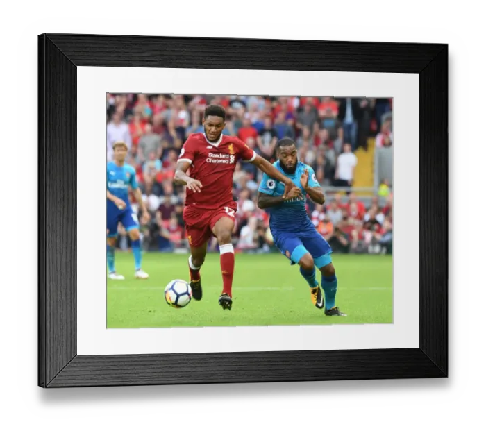 Framed Print : Clash of Titans: Lacazette vs. Gomez - Premier League Showdown: Liverpool vs. Arsenal (2017-18) Framed Print : Clash of Titans: Lacazette vs. Gomez - Premier League Showdown: Liverpool vs. Arsenal (2017-18)