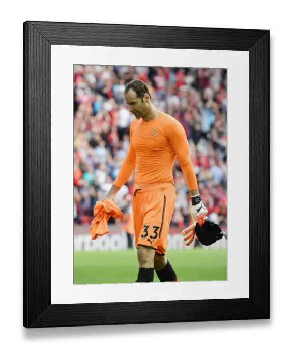 Framed Print : Petr Cech: Post-Match Reflections at Anfield (Liverpool v Arsenal, 2017-18)