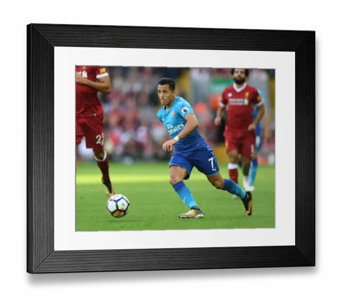 Framed Print : Showdown at Anfield: Alexis Sanchez vs. Liverpool, 2017-18 Premier League Framed Print : Showdown at Anfield: Alexis Sanchez vs. Liverpool, 2017-18 Premier League