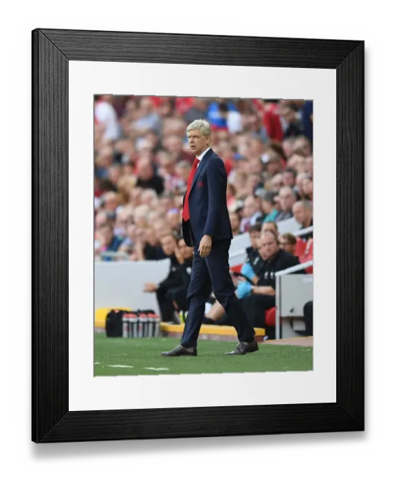 Framed Print : Arsene Wenger Faces Off Against Liverpool in Premier League Clash (2017-18)